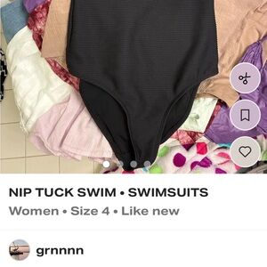 Nip Tuck Swim Black One Piece Swimsuit